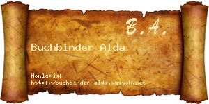 Buchbinder Alda névjegykártya